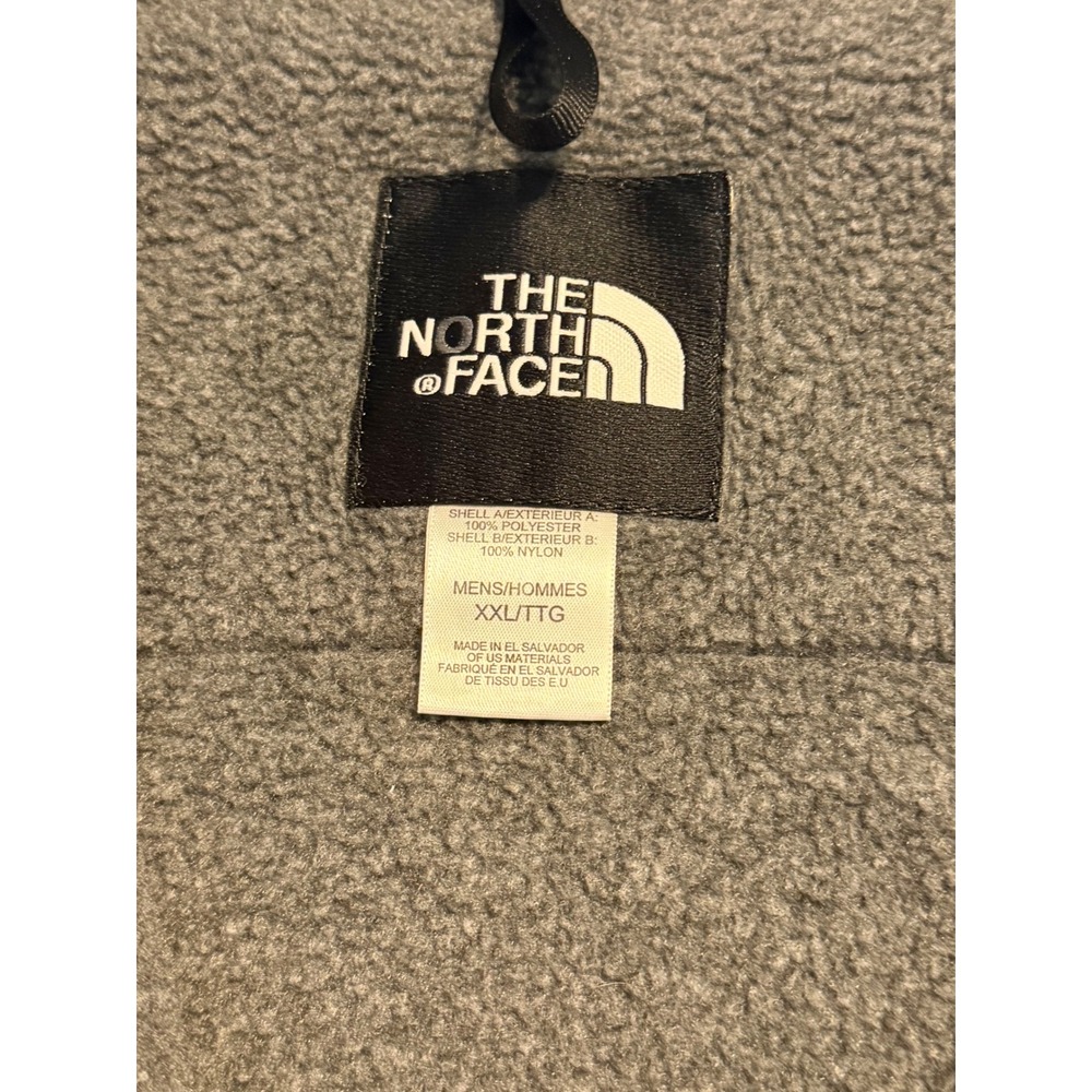The North Face Denali Fleece Vest Mens XXL Grey Black Full Zip vest - Picture 5 of 5
